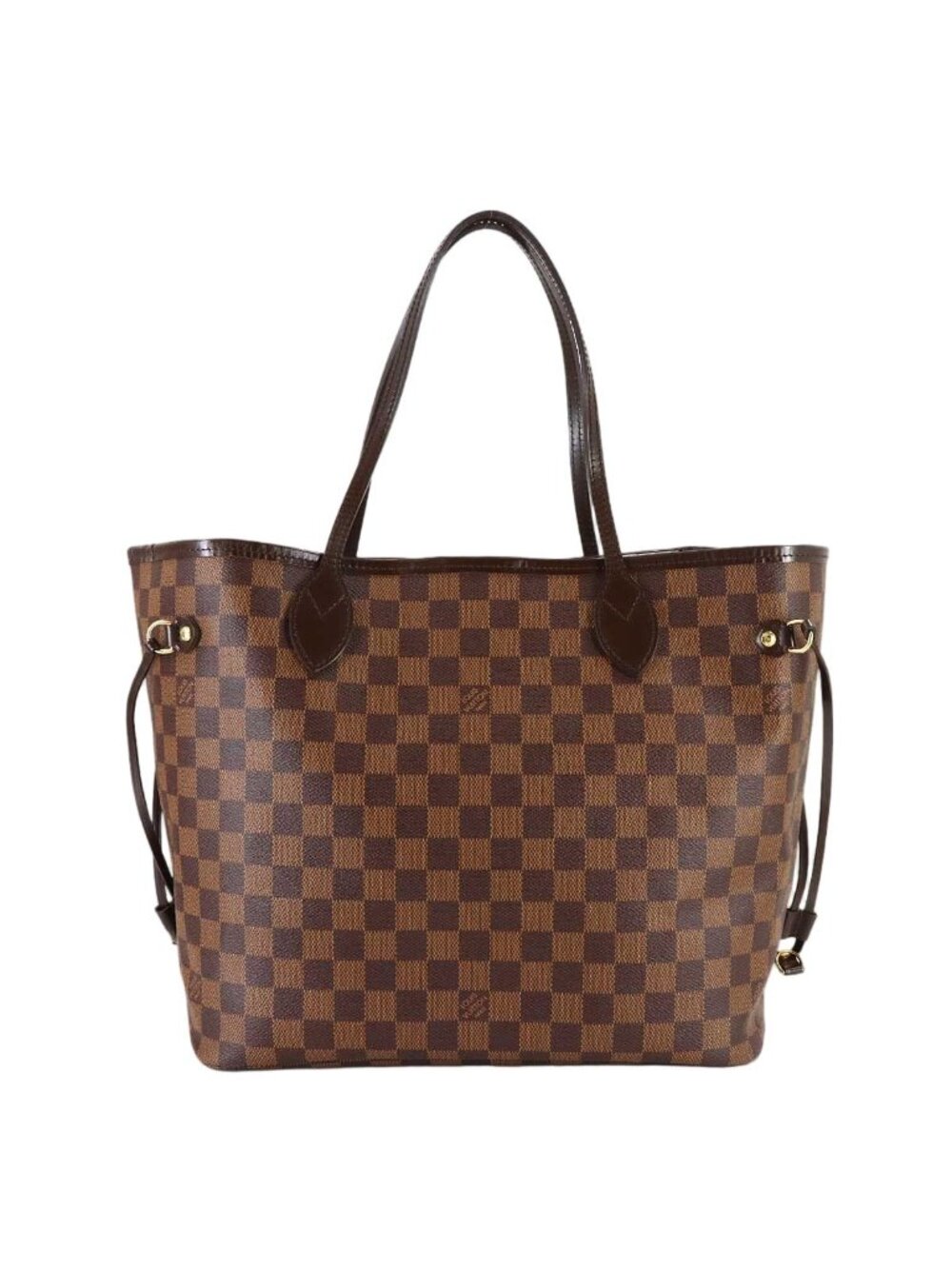 Louis Vuitton Damier Neverfull MM Tote Ebene Cerise Brown